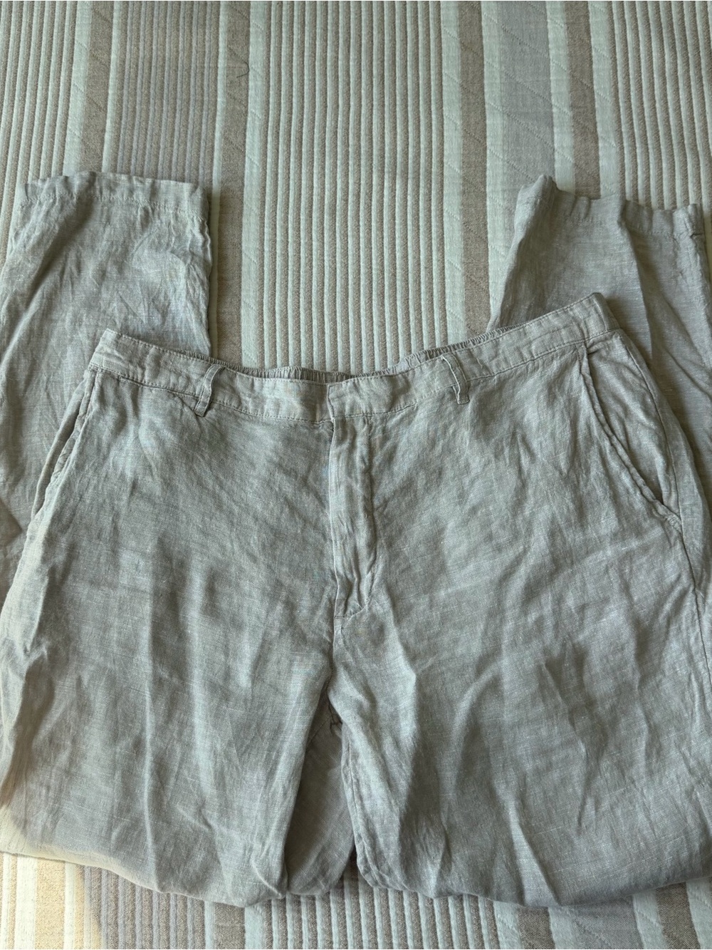 Daniel Hechter Men's Linen Chinos - Light Gray